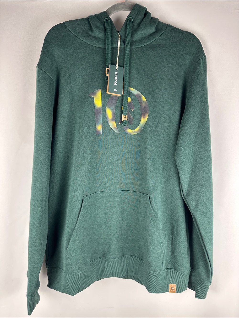 Tentree Mens Boreal Ten Forest Green Hoodie NWT